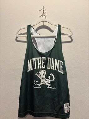 Original League Notre Dame Green and white Mesh Muscle Tee